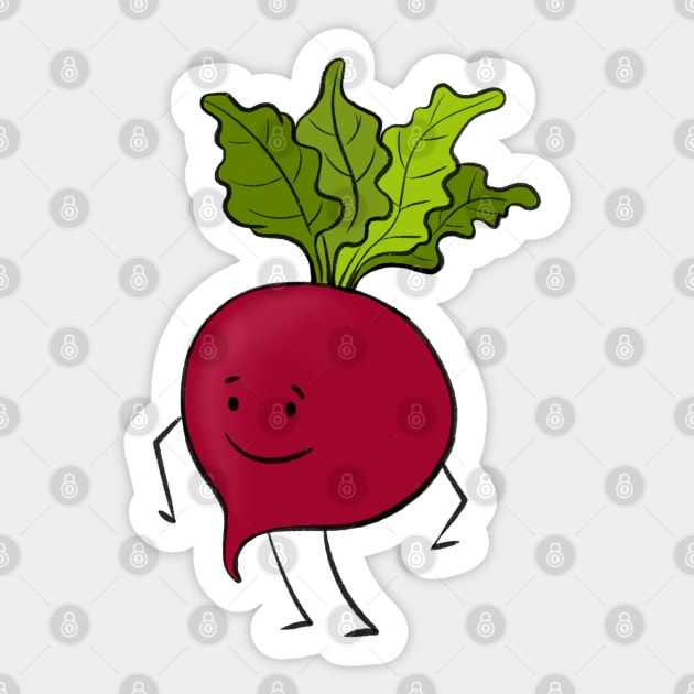 Happy Cute Beetroot Cartoon Sticker by Berthox